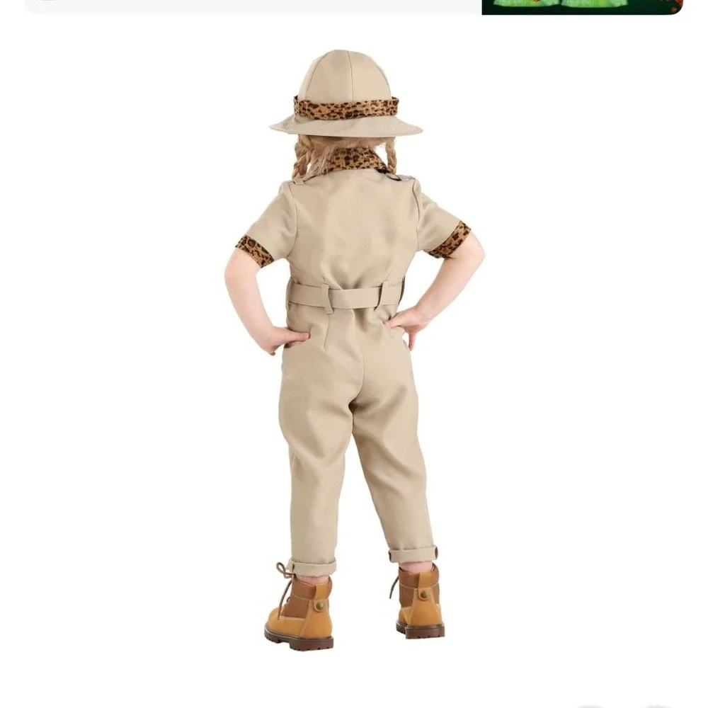 Kids Safari Zookeeper Costume Tan Leopard 18 Months Halloween